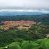 Drone shot of a mining site in Myanmar.