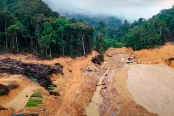 Gold mine in the Dimonika Biosphere Reserve, the Republic of the Congo
