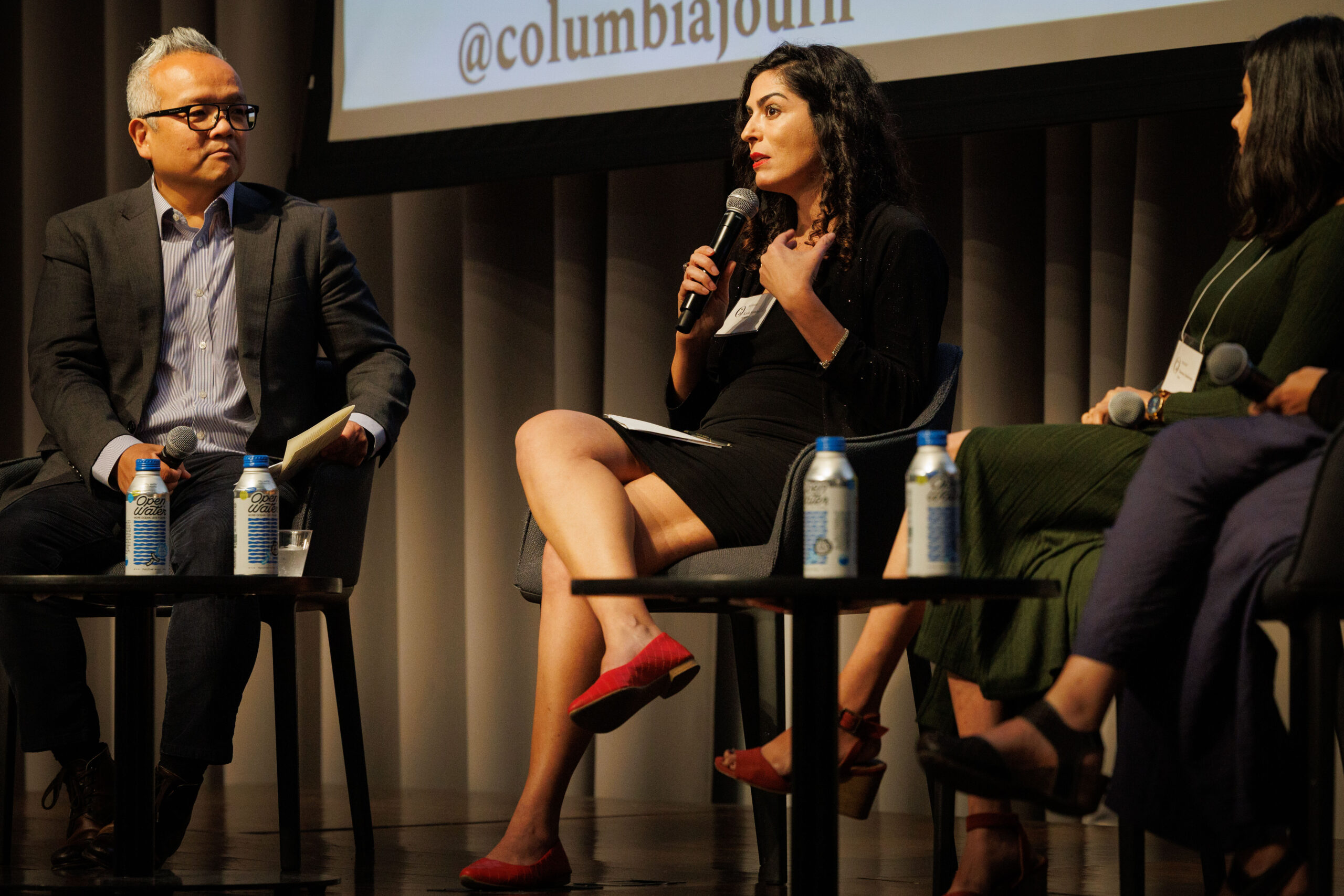The award was followed by a talk at Columbia’s Graduate School of Journalism. Image courtesy of Sirin Samman.