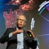 Johan Rockström presenting a planet boundaries talk at the 2025 Frontiers Planet Prize event in June.