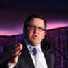 Tony Pritzker speaking at the UCLA Institute of the Environment and Sustainability (IoES) gala. Courtesy of IoES.