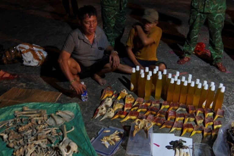 Contraband goods seized by the border guard in Vinh Long province, southern Vietnam. Image courtesy of Xuan Loc/Tuổi Trẻ.