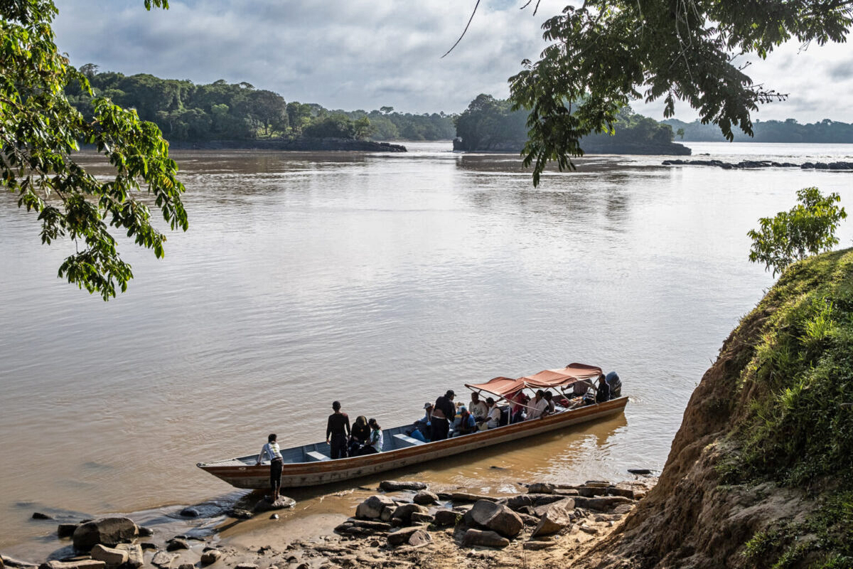 The Caquetá River serves as a vital transportation route for communities in the eastern Colombian Amazon.