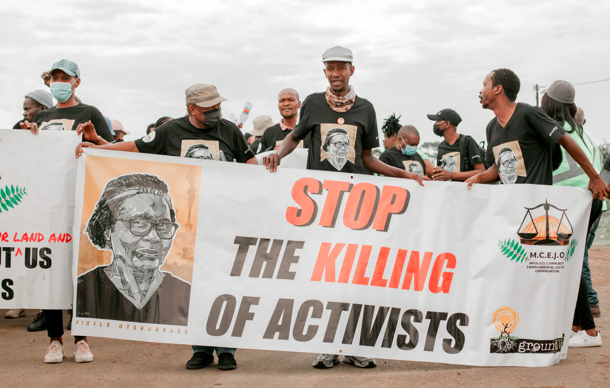 Mfolozi Community Environmental Justice Organisation leader Fikile Ntshangase was killed in 2020. Image courtesy of Lunga Bhengu/groundWork.
