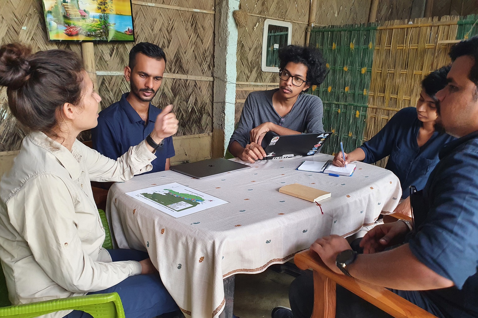 Seema and her small team, part of the Elephant Acoustics Project. Since 2019, the team has built around 10 detection and deterrence devices. These devices are about 80% accurate in detecting elephant calls and 100% successful in deterring them.
