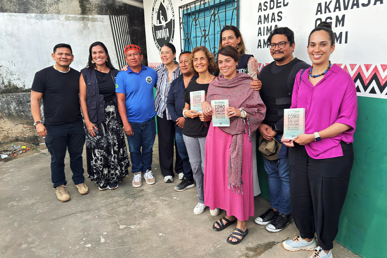 How to Save the Amazon: A journalist’s fatal quest for answers, by Dom Phillips with contributors, is displayed during hearings carried out by the Inter-American Human Rights Commission in the Javari Valley.