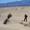 Austin and his technician, Nathan Tang, searching the sand dunes for insects at Death Valley National Park