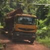 Logging truck leaves the forest in Ghana. Image courtesy of Fern.