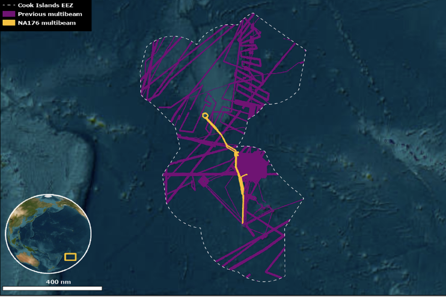 The Cook Islands areas mapped after NA176.