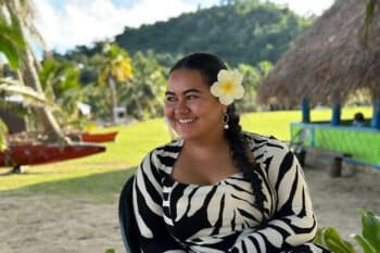 Brianna Fruean is an advocate for climate justice and part of the Council of Elders for the Pacific Climate Warriors, or 350 Pacific. Image by Brianna Fruean.