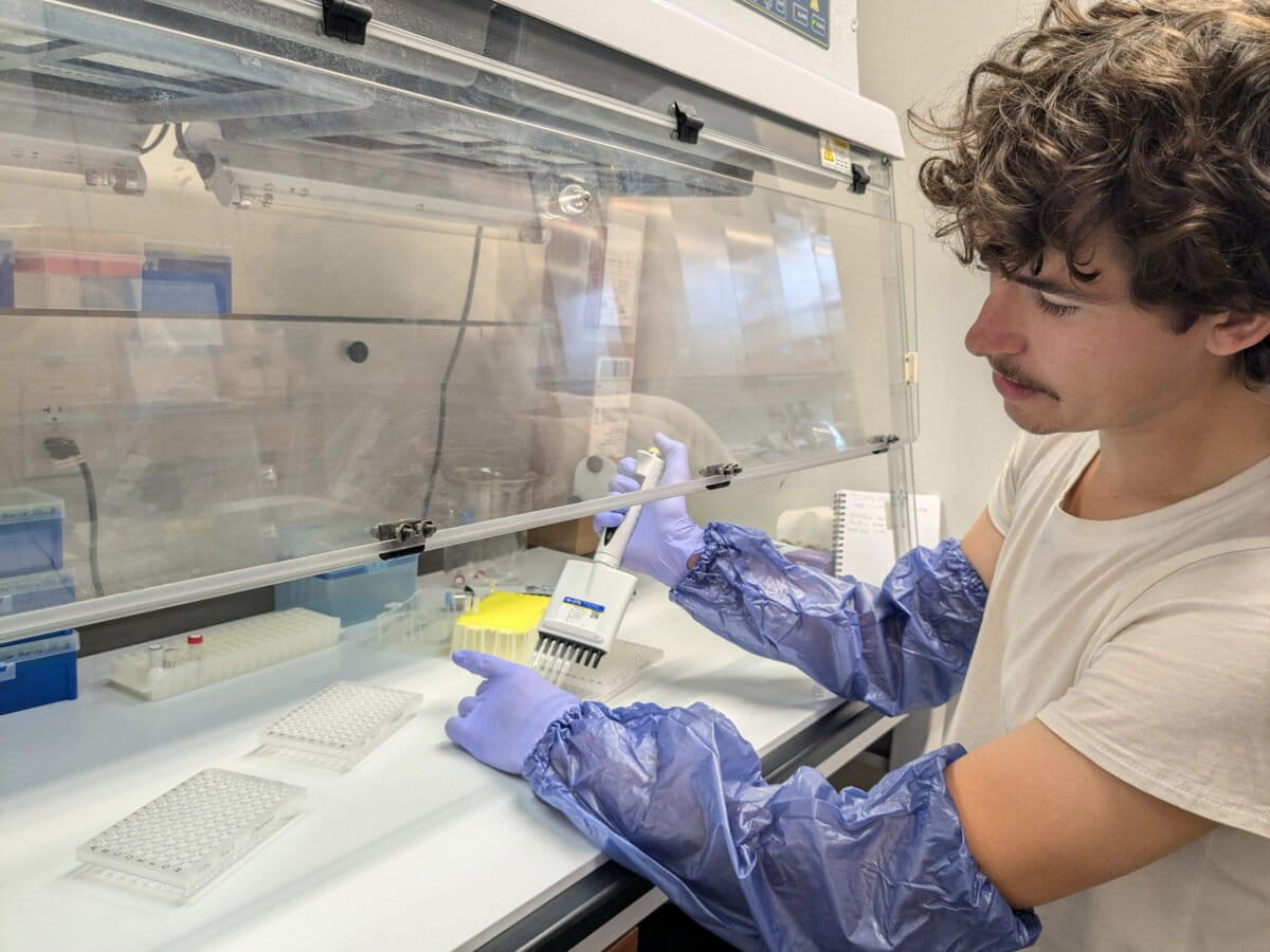 CALeDNA Lab. CALeDNA aims to address problems in biodiversity monitoring by pairing volunteer community scientists with California researchers. Photo courtesy of Adventure Scientists