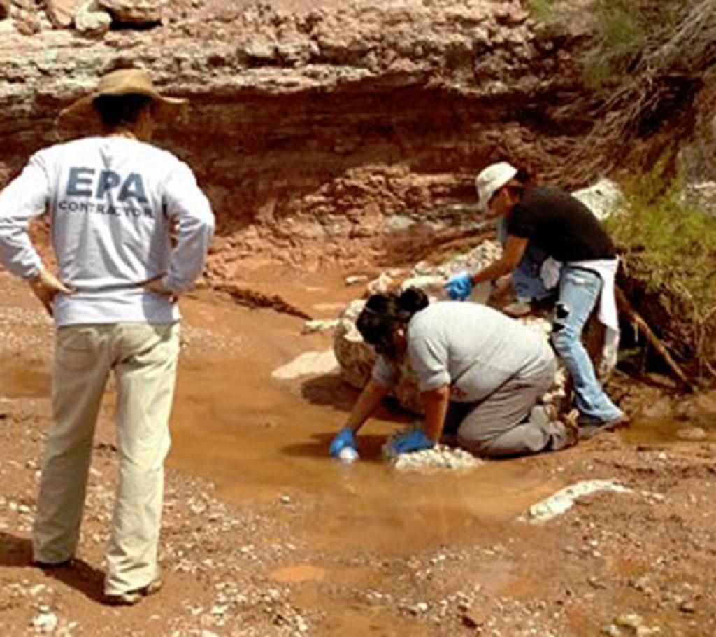 From 1944 to 1986, nearly 30 million tons of uranium ore were extracted from Navajo lands. Possible health impacts of the mining project include lung and bone cancer and impaired kidney function from drinking polluted water. Navajo medical interns have been working with the U.S. Environmental Protection Agency to assess the continued contamination.