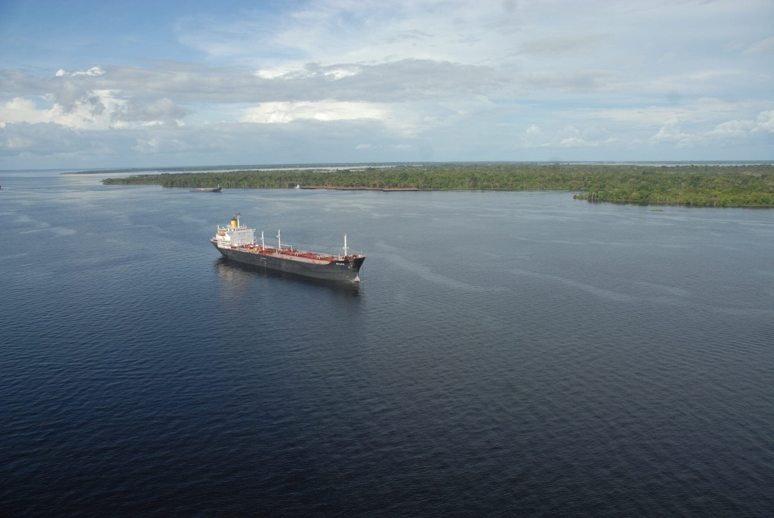 The Brazilian government sees the Tapajós River waterway as a key intermodal logistics hub for agricultural and mineral commodities. Image courtesy of Brazil’s National Waterway Transportation Agency (ANTAQ).