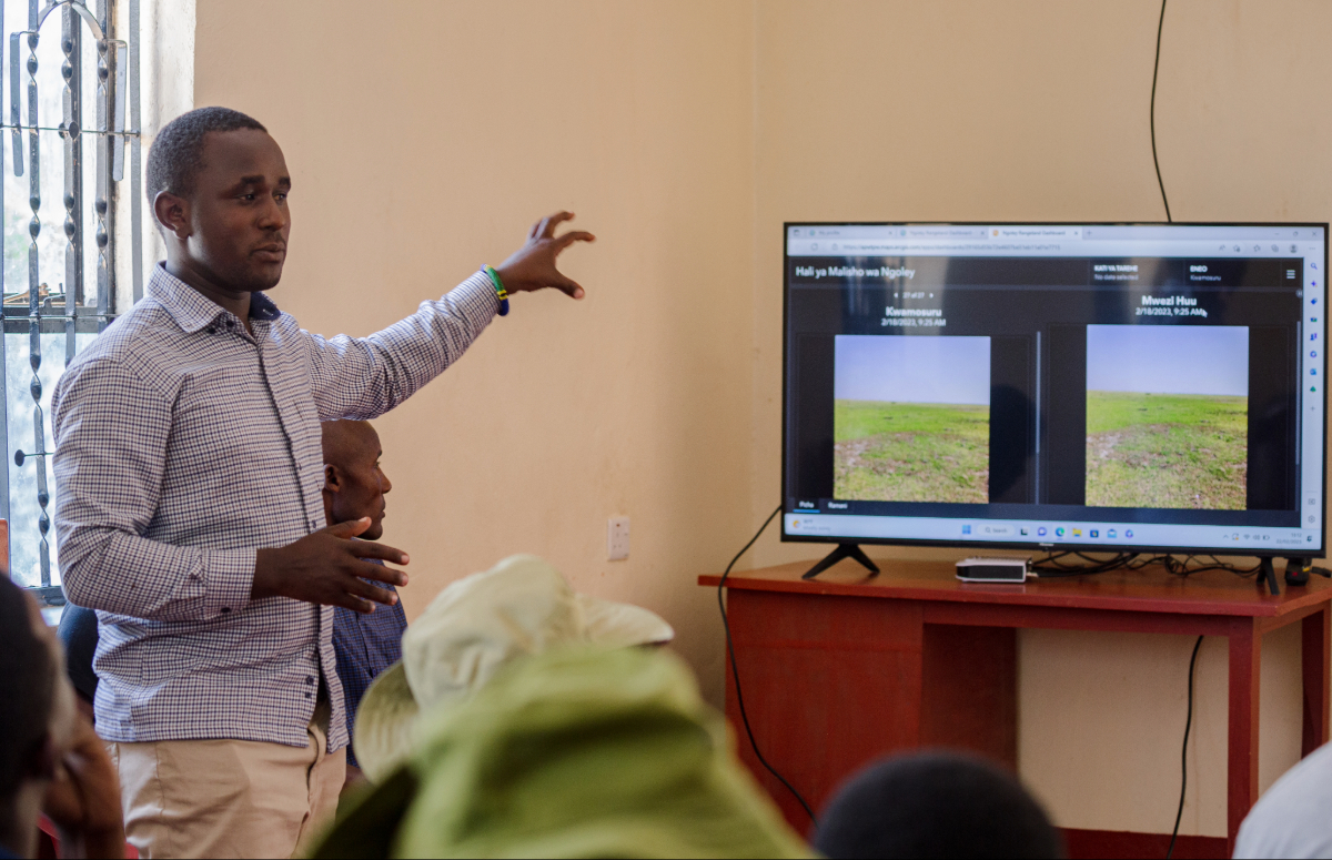 Rangeland data dashboard. Photo by Emmily Tunuka- APW