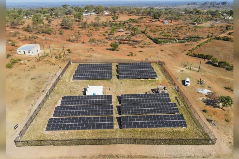 Solar panels in Zimbabwe.