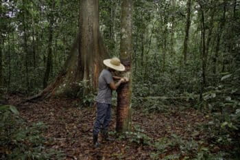 Rogério Barros, young extractive leader and son of Raimundão Barros, at the Chico Mendes extractive reserve