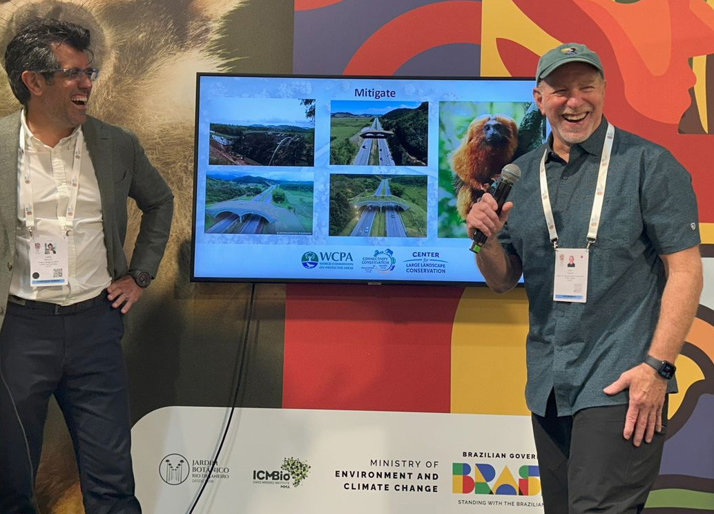 Tabor speaking at a World Conservation Congress. Courtesy of Tabor