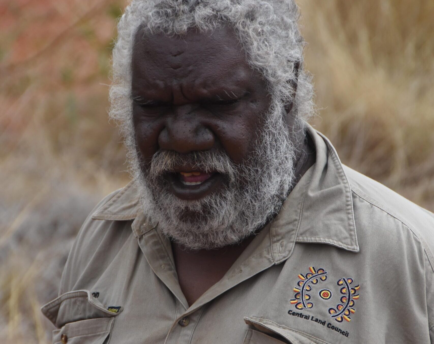 Warlpiri ranger Nelson Tex Jakamarra at the Lajamanu Reading the Country workshop. Image by Anthony Ham.