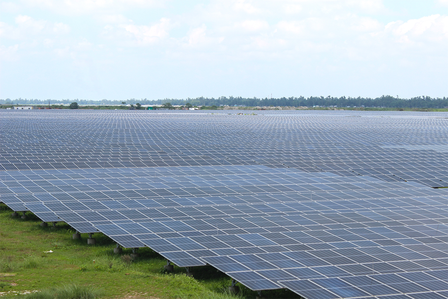Bangladesh's largest solar power plant, Teesta Solar Limited, operates a 200 MW facility in Gaibandha, located within the Rangpur Division. The plant is situated on a land of around 263 hectares (650 acres) and officially commenced operation in August 2023. Image by Md Jahidul Islam.