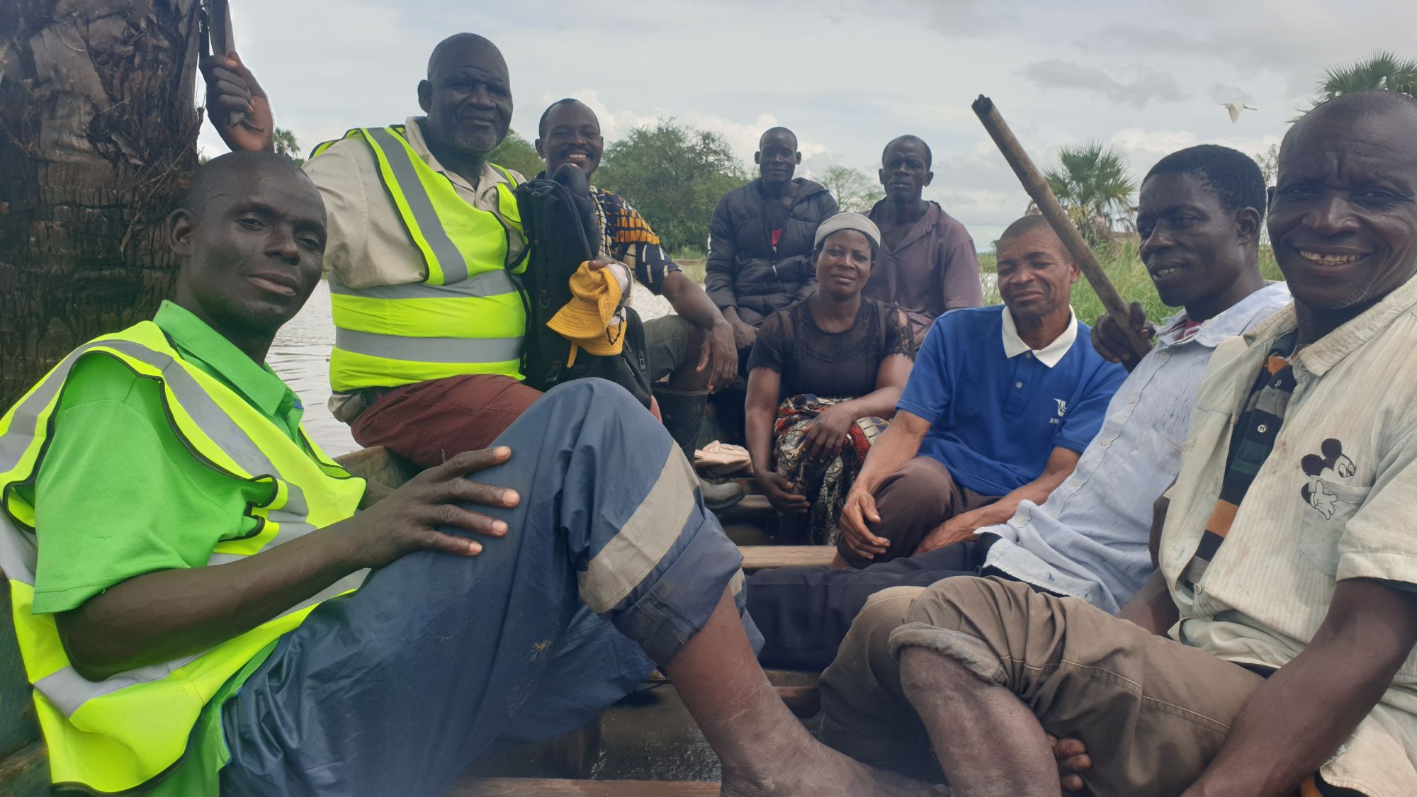 Members of Nsambo Community Conservation Area group: government created CCAs to delegate authority for managing the wetland. Image by Charles Mpaka for Mongabay.