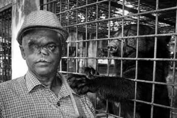 Sitesh Ranjan Deb at his facility. Image via Agence France-Presse (AFP)