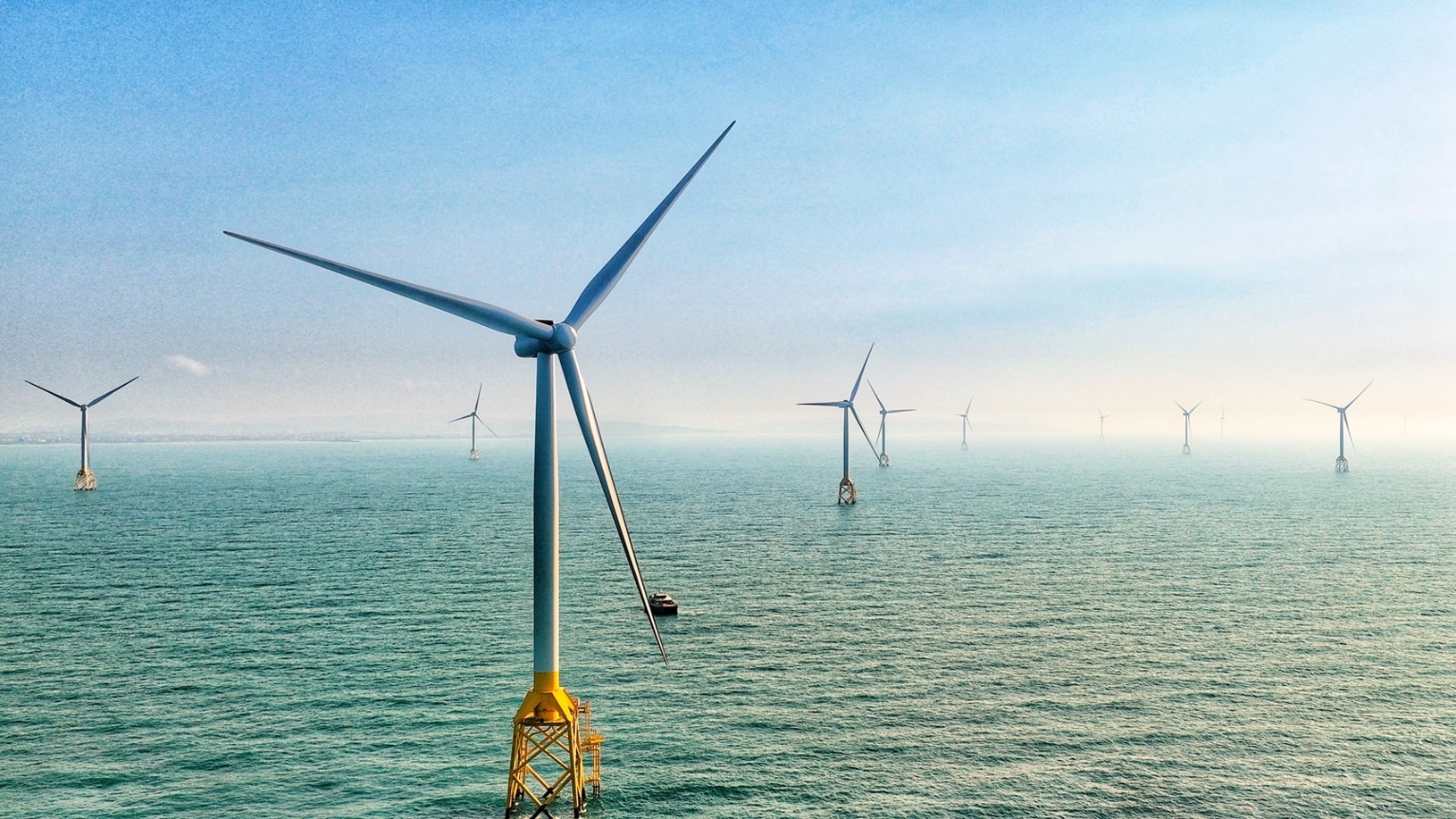 Hai Neng Offshore Wind Farm in China’s Shandon province. China dominates global offshore wind production and capacity. Image by Ministry of Economic Affairs, Republic of China via Wikimedia Commons (public domain).
