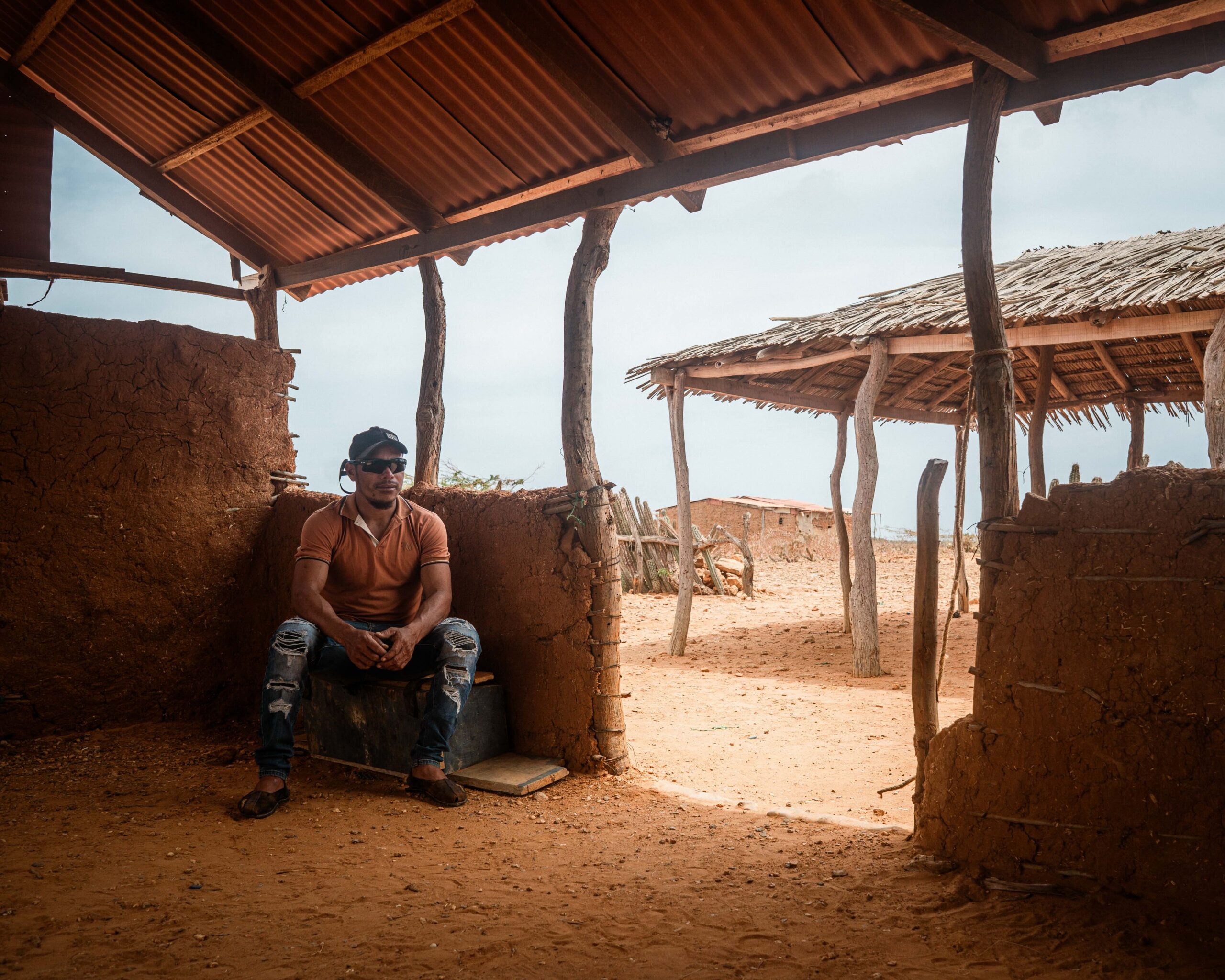 Juan Manuel Uriana, 33, leader of the fisher’s association in the Wayuu community of Bahía Hondita, pictured there. Image by Euan Wallace.