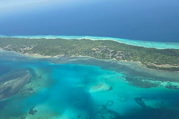An aerial view of Pemba Island, one of the two main islands that make up Zanzibar. Mwambao works with coastal communities in southern Pemba and across parts of mainland Tanzania. Image by David Akana/Mongabay.