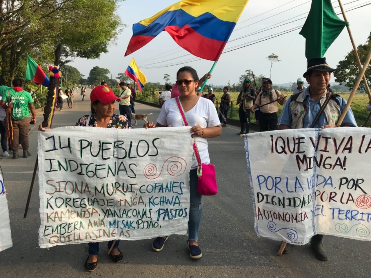 Hasta ahora la minga del Putumayo no ha hecho bloqueos como sucedió en el departamento del Cauca. Foto: Robinson López, coordinador de Derechos Humanos de la Opiac.
