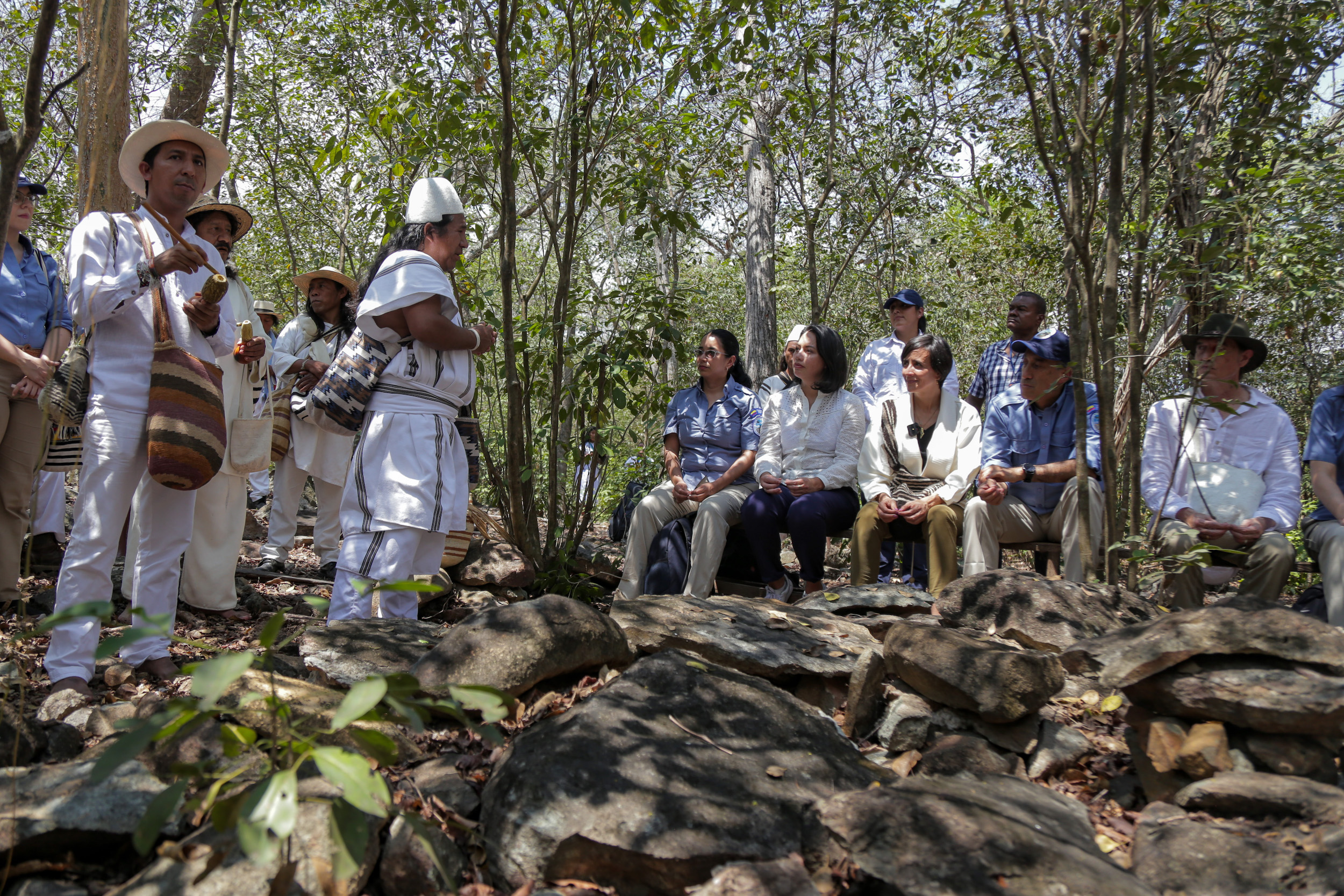 Evento de declaratoria de ampliación del parque nacional natural Sierra Nevada de Santa Marta donde participaron la ministra de Ambiente, Susana Muhamad y el director de Parques Nacionales Naturales, Luisz Olmedo Martínez. Foto: MinAmbiente.