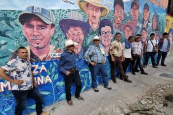 Mural de defensores del territorio en Jericó