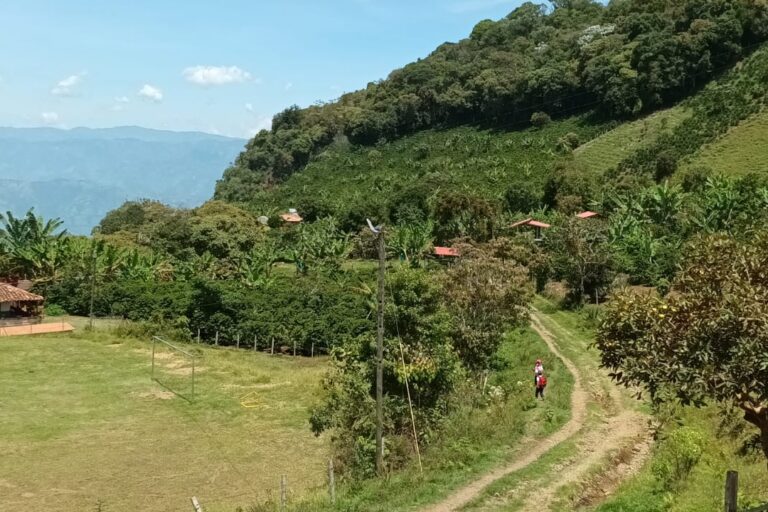 Paisaje de Jericó, Antioquia, en Colombia