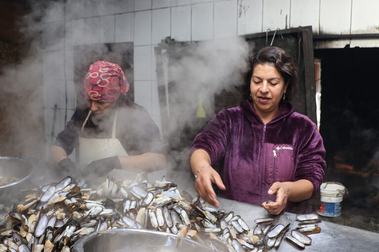 Karen Cisterna, desconchadora y asistente de buzo - Foto Francisco Velásquez