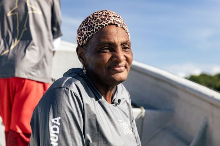 Romelia Ruiz, quien hace parte del Consejo Comunitario de Puerto España, ha participado desde hace más de 12 años en diferentes proyectos de conservación en su territorio. Foto: Esteban Hütter