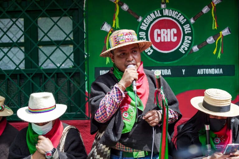 Representante del Consejo Regional Indígena del Cauca (CRIC)
