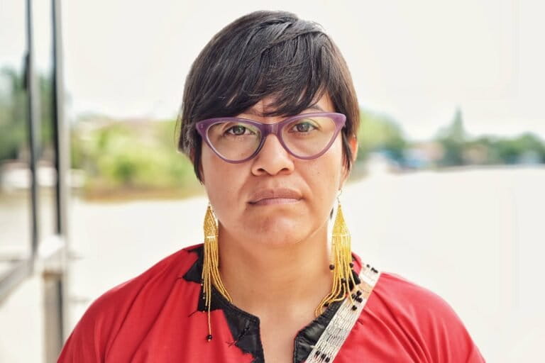 Lucía Ixchiu, mujer maya k’iche, de Iximulew, Guatemala