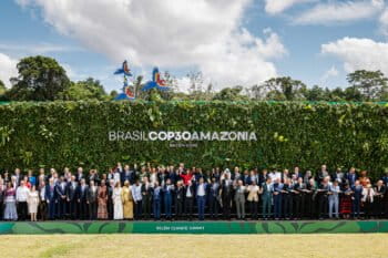 Jefes de estado posan en la foto de la Cumbre de Líderes de la COP30. Foto: Hermes Caruzo/COP30
