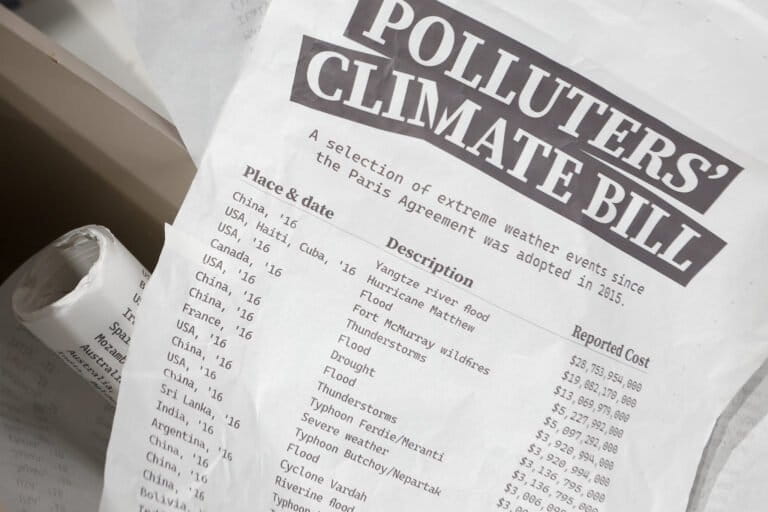 Protesta en forma de cuenta a los grandes países emisores de contaminantes