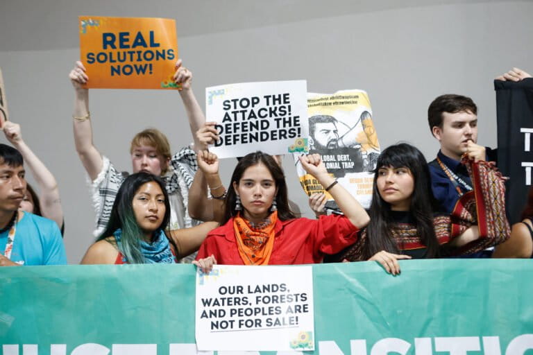 Protesta por transición justa en la COP30