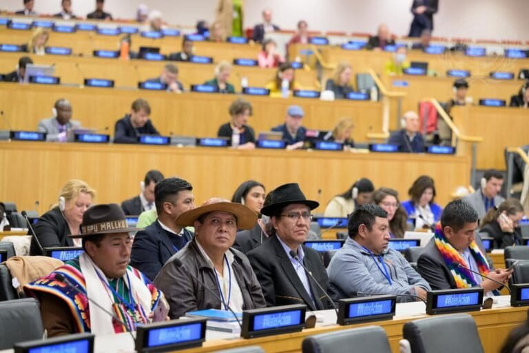 Delegación de Bolivia en espacio de Naciones Unidas