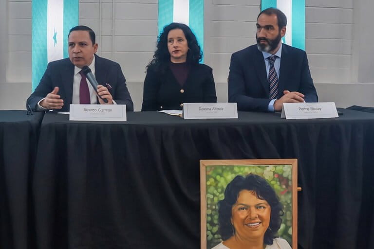 Integrantes del GIEI en presentación del informe sobre Berta Cáceres