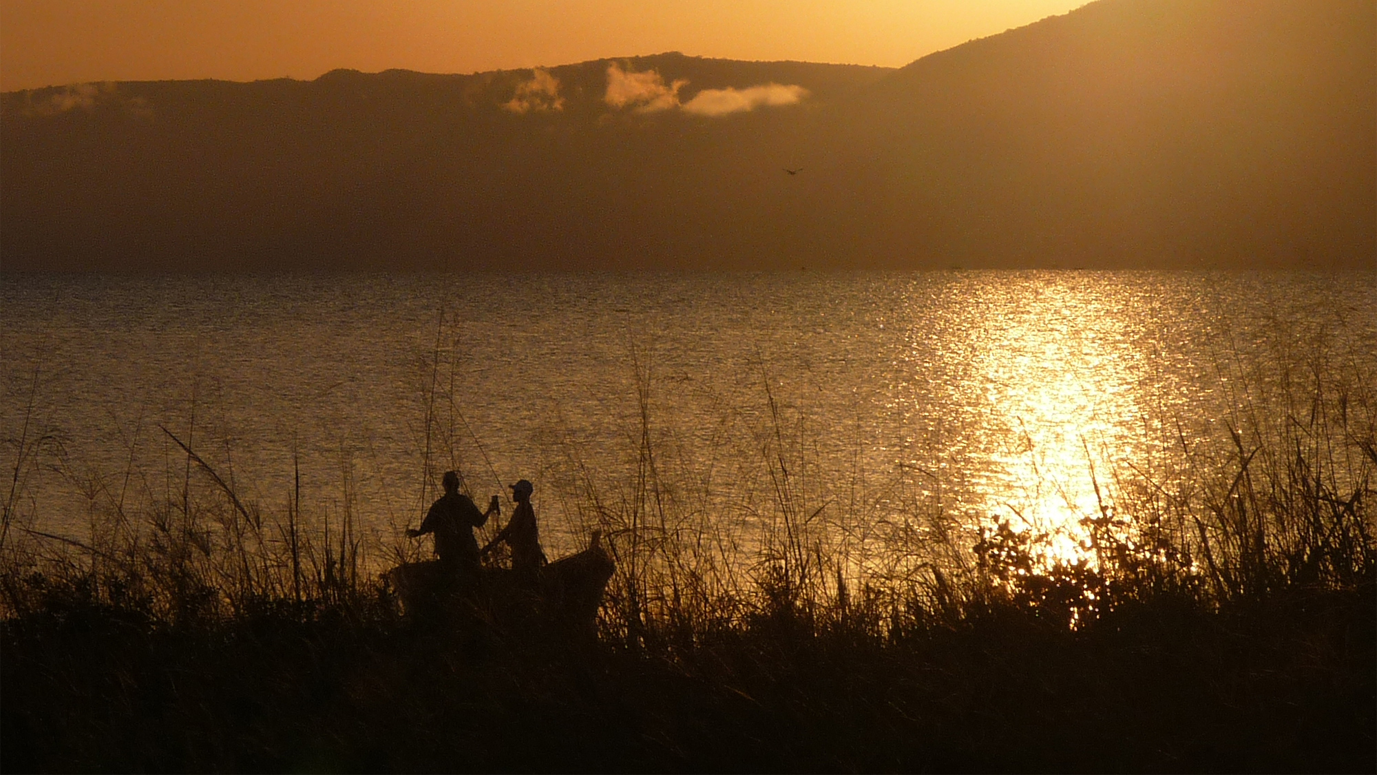 Pêcheurs au lac Albert.