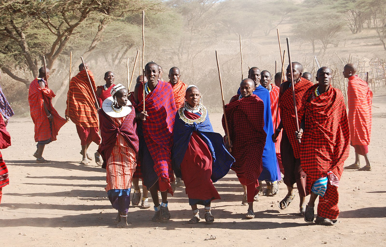 Les Massaïs sont un groupe ethnique nilotique [vallée du Nil] de personnes semi-nomades situées au Kenya et dans le nord de la Tanzanie. Image de Harvey Barrison from Massapequa, NY, USA via Wikimédia Commons (CC BY-SA 2.0).