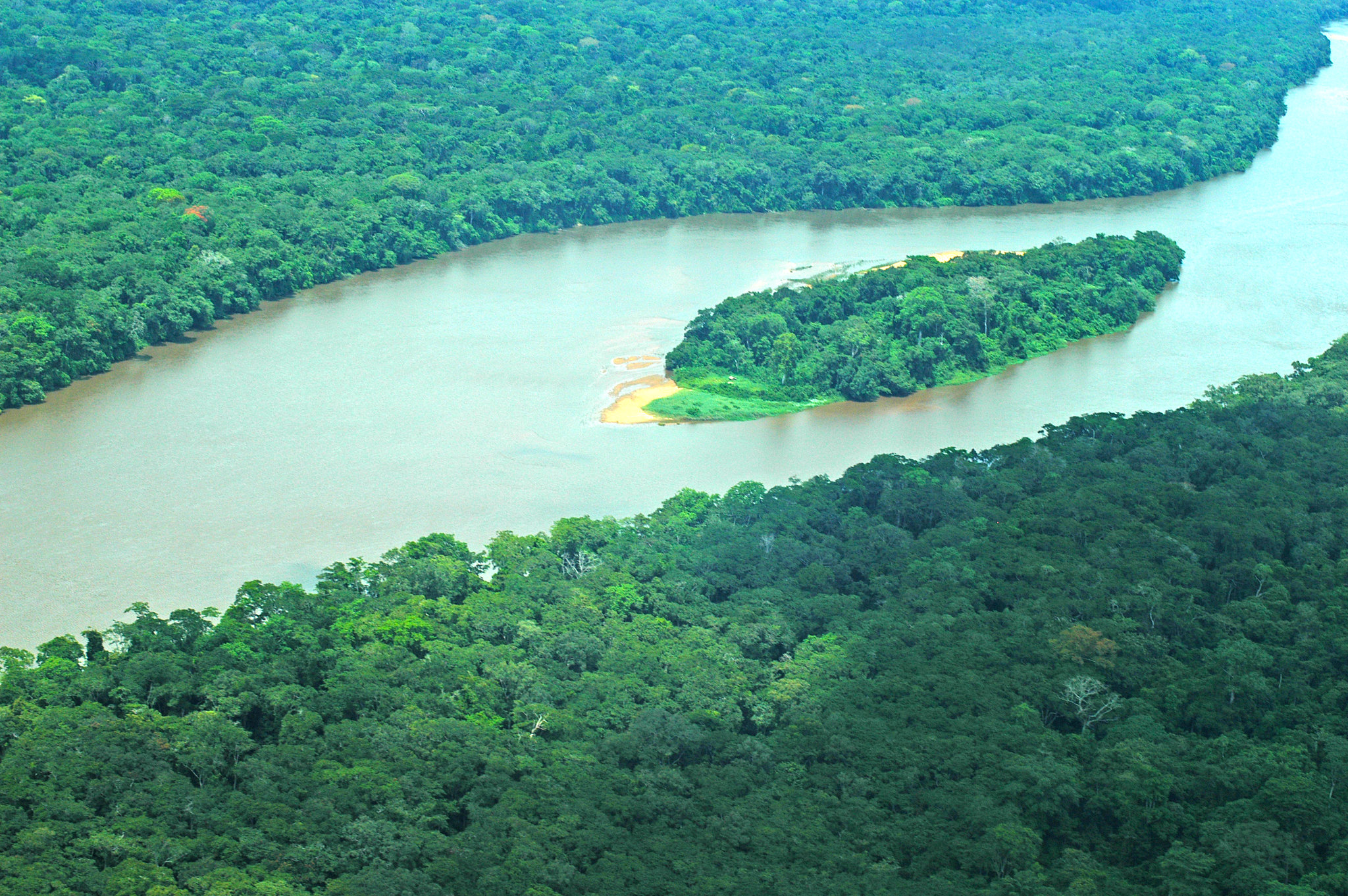 Le Parc national de Dzanga-Ndoki et la réserve forestière spéciale de Dzanga-Sangha sont situés dans la forêt tropicale humide, dans la partie sud-ouest de la République centrafricaine, dans le bassin du Congo. Image de GRID-Arendal via Flickr (CC BY-NC-SA 2.0).