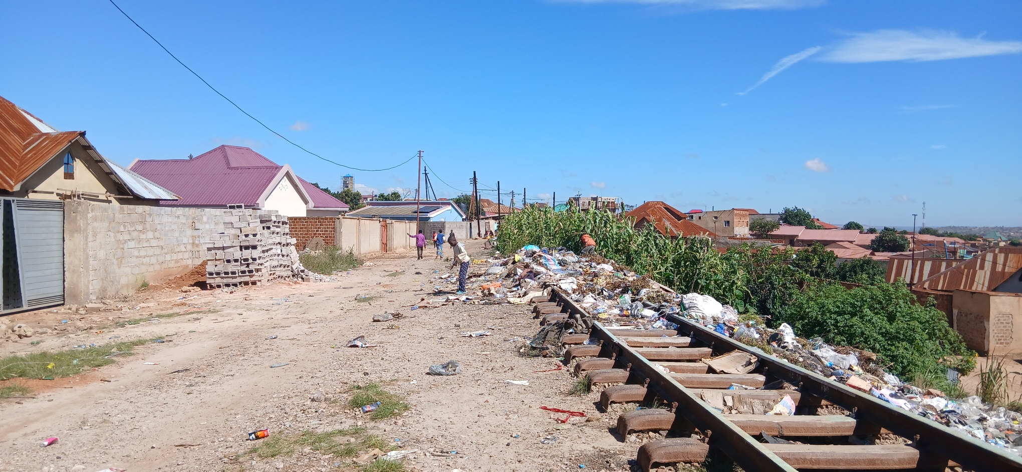 Le quartier Bel Air à Kolwezi, près de la gare centrale. Image de Didier Makal pour Mongabay.