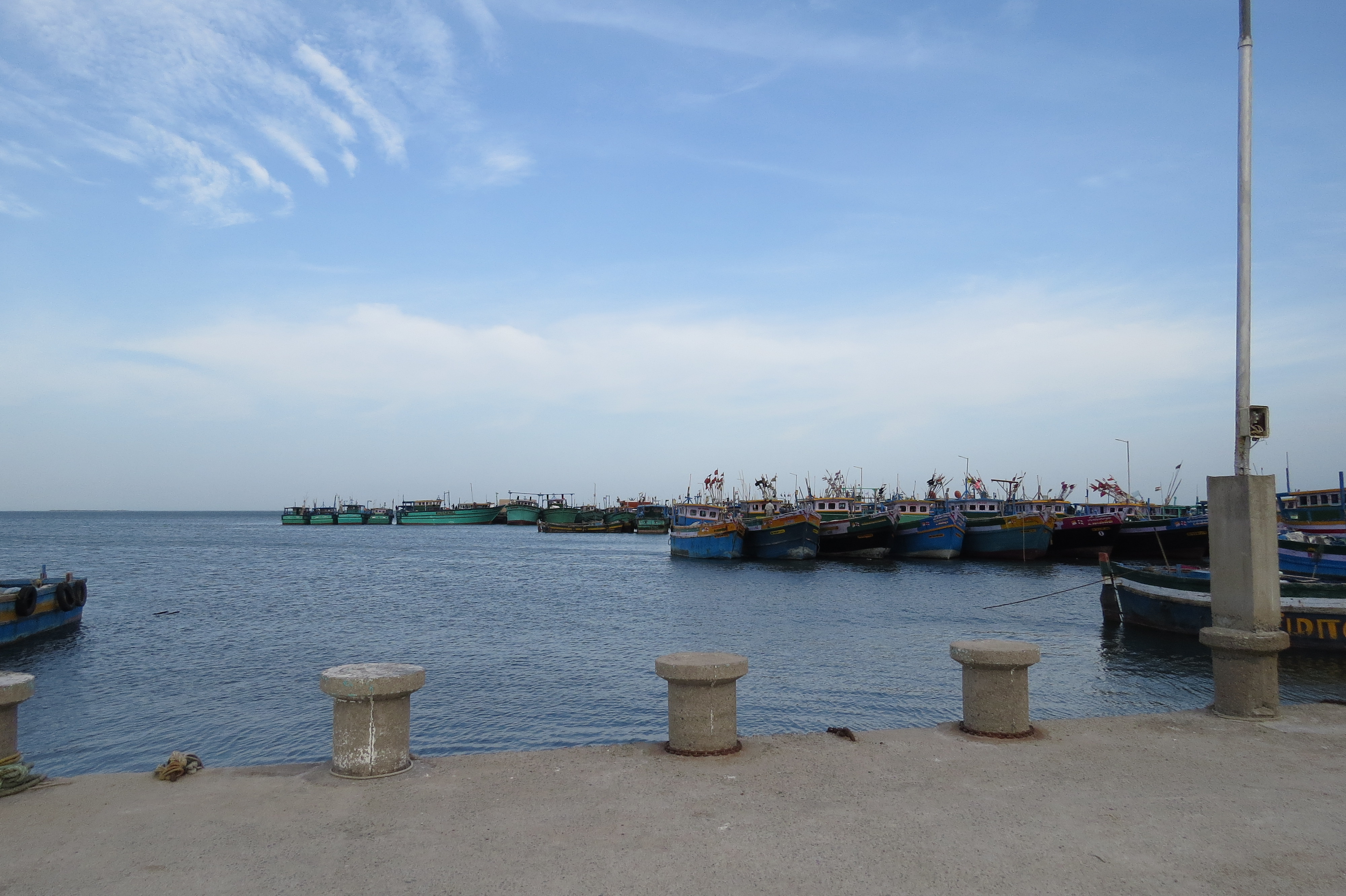 The Tharuvaikulam wharf from where the palmyra tree climbers who took to fishing set sail with their eco-friendly gill nets.