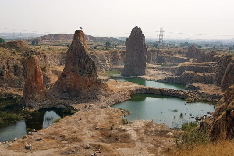 The Aravali hills in Haryana are threatened by mining and real estate development. Photo by Hridayesh Joshi.