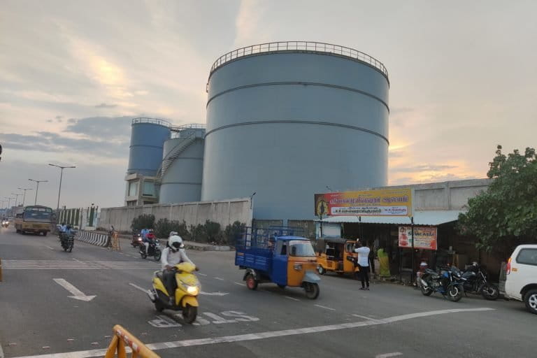 The oil storage facility in Chennai whose removal has been ordered by the NGT. Photo by G. Stanley Hebzon Singh.