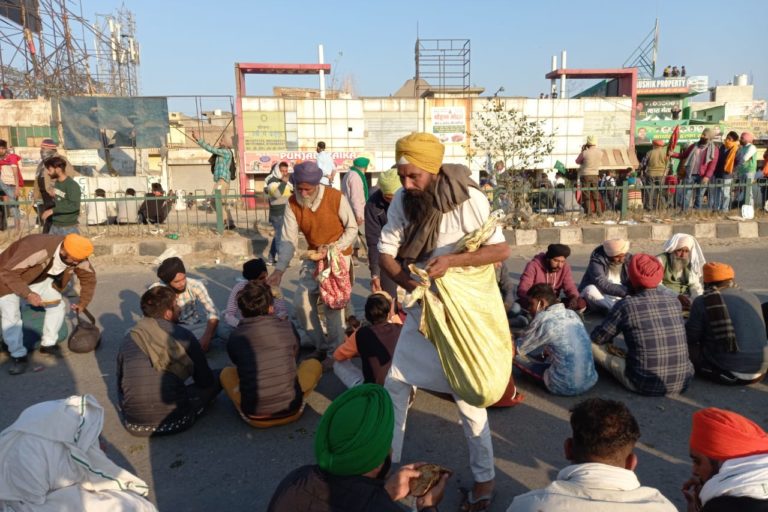 Farmer at the Delhi border claims they have enough ration sustain the protest for months. Photo by Hardeep Bagga.