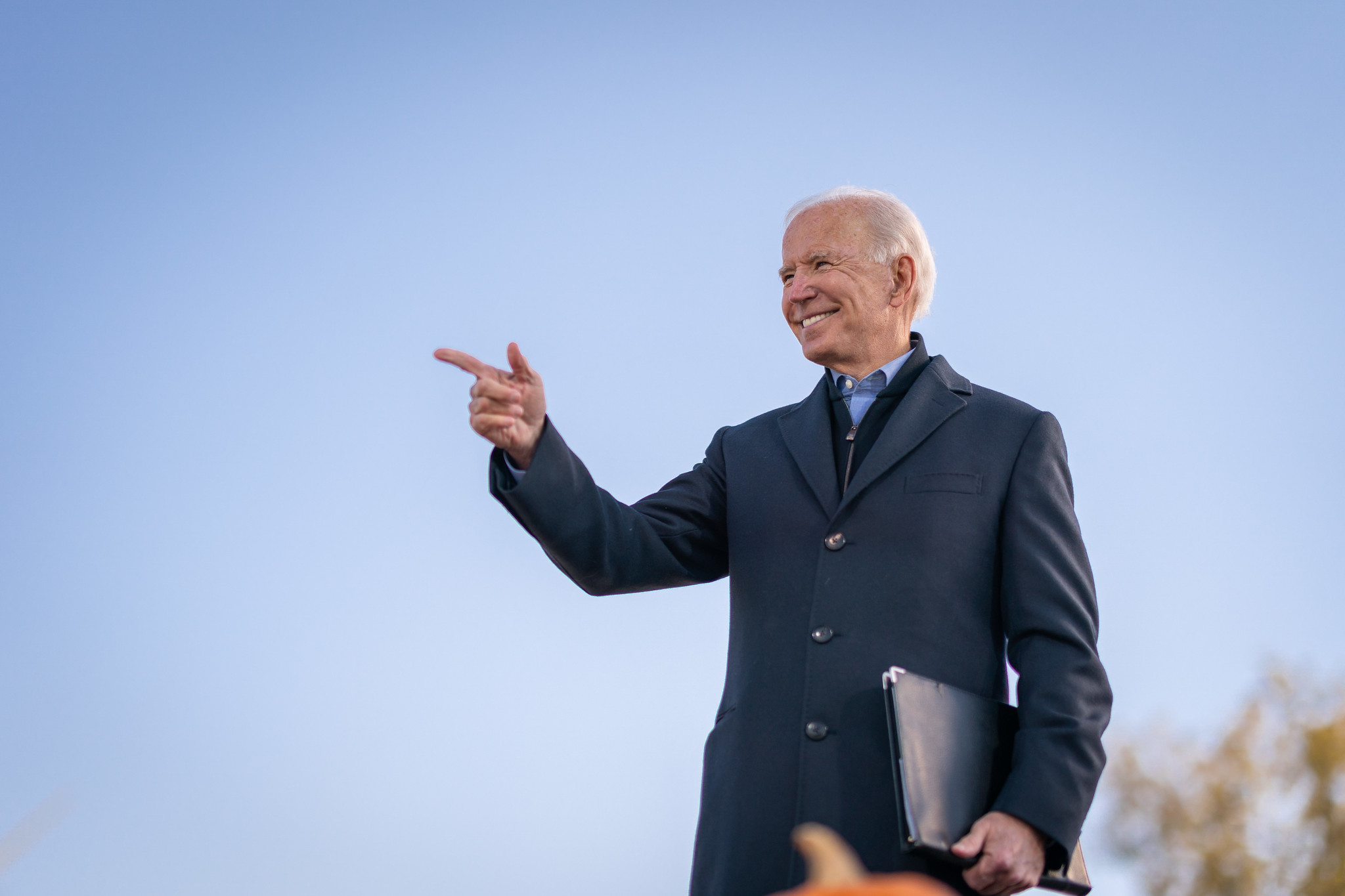 U.S. President Joe Biden at a rally in Iowa in October 2020. Photo by Adam Schultz / Biden for President.